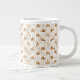 Gold Art Deco Muster Jumbo-Tasse