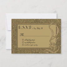 Gold Art Nouveau Elegante Hochzeit einzigartig