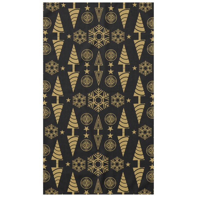 Gold Art Nouveau Weihnachtsdekoration Tischdecke (Vorderseite)