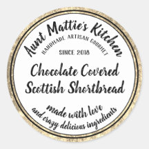 Gold Artisan handgefertigte Gourmet Food Label