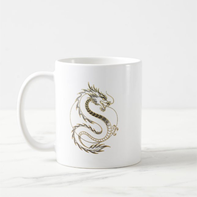 Gold Asia Drachen Tassen (Links)