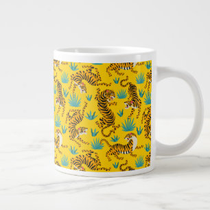 Gold Asian Tiger Pattern Jumbo-Tasse