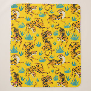 Gold Asian Tiger Pattern Sherpadecke