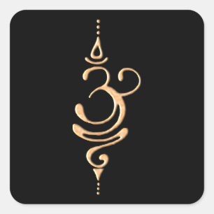 Gold Atem  Quadratischer Aufkleber