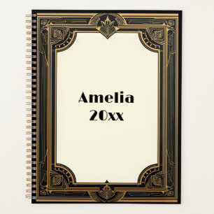 Gold auf Black Art Deco Classic Planer