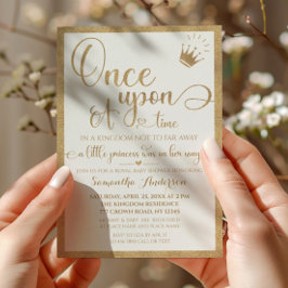 Gold auf einmal Princess Baby Dusche Einladung