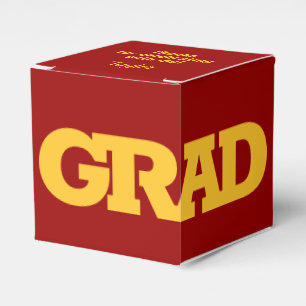Gold auf Kardinal Red Bold Graduation Party Geschenkschachtel