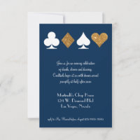 Gold auf Navy Blue Las Vegas Wedding Reception Car