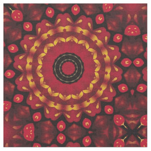 Gold auf roter Mandala Stoff