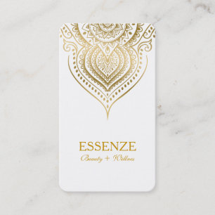Gold auf weißer Paisley-Spitze Visitenkarte