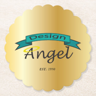 Gold ausgebogtes kundenspezifisches Logo Untersetzer