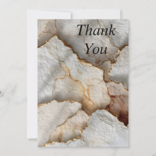 Gold ausgezeichnete Torn Weißmarmor Papier Danke K Einladung