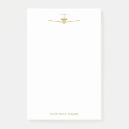 Gold Aviation Notes Post-it Klebezettel