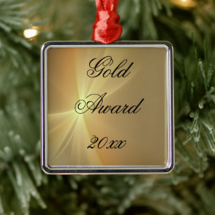 Gold Award Metal Ornament Aus Metall