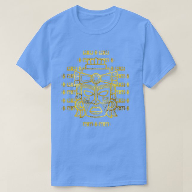 Gold Aztec Inca Maya Mask T-Shirt (Design vorne)