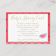 Gold Baby Library Book Request One in Melon Theme