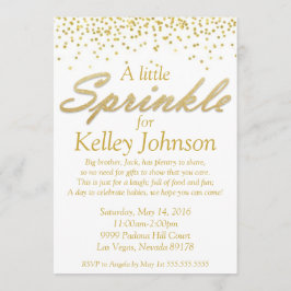 Gold Baby Sprinkle Dusche einladen Einladung