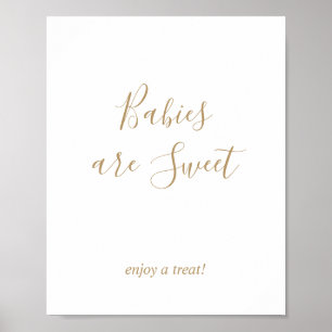 Gold Babys sind süße Leckereien Schild