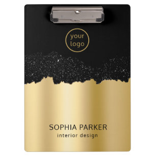 Gold Background White Spark Klemmbrett