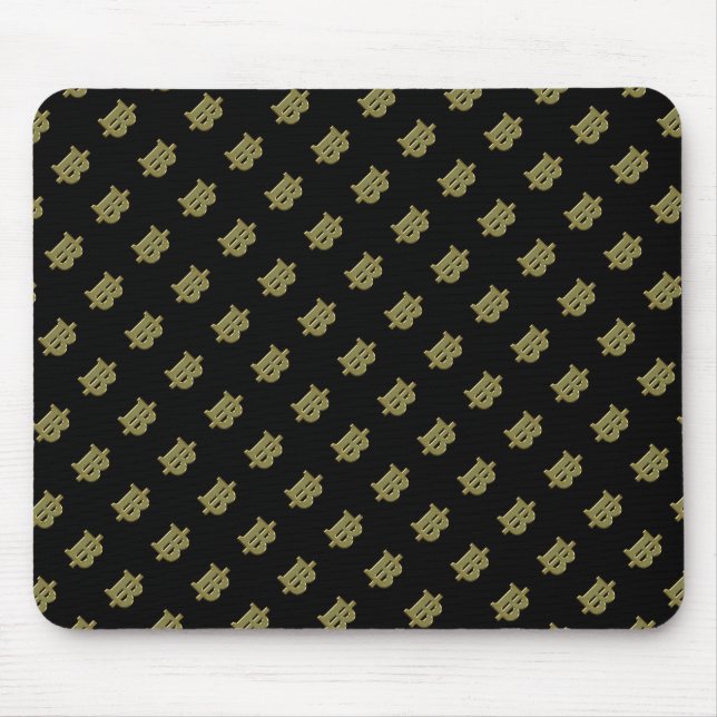 GOLD BAHT SIGN ฿ thailändischer ฿ Mousepad (Vorne)