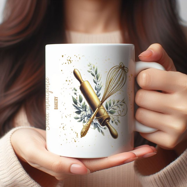 Gold Bakery Baking Utensils Kaffeetasse (Von Creator hochgeladen)