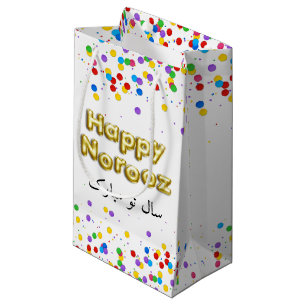 Gold Balloon Happy Norooz Persian New Year Kleine Geschenktüte