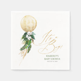 Gold Balloon Tropical Greenerenerland Garland Baby Serviette