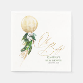 Gold Balloon Tropical Greenerenerland Garland Baby Serviette