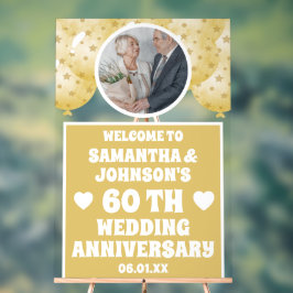 Gold Balloons Foto 60. Acrylschild