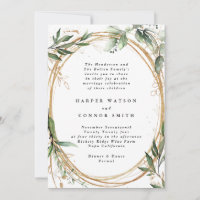 Gold Bands Eucalyptus Elegante Wedding
