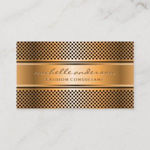 Gold-Banner   Metallisches Gold Perforated Mesh Visitenkarte