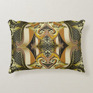 Gold Barock Luxus 3D Vintage nahtlose Muster. L Dekokissen