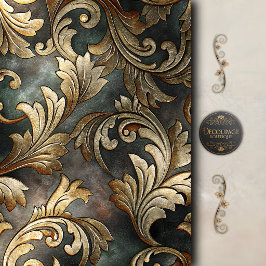 Gold Barocke Rollen Dekoration Seidenpapier