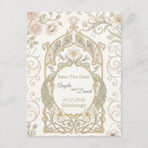 Gold Barocke Save-the-Date-Karte Postkarte