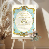 Gold Baroque Regency Gold Wedding Willkommenszeich