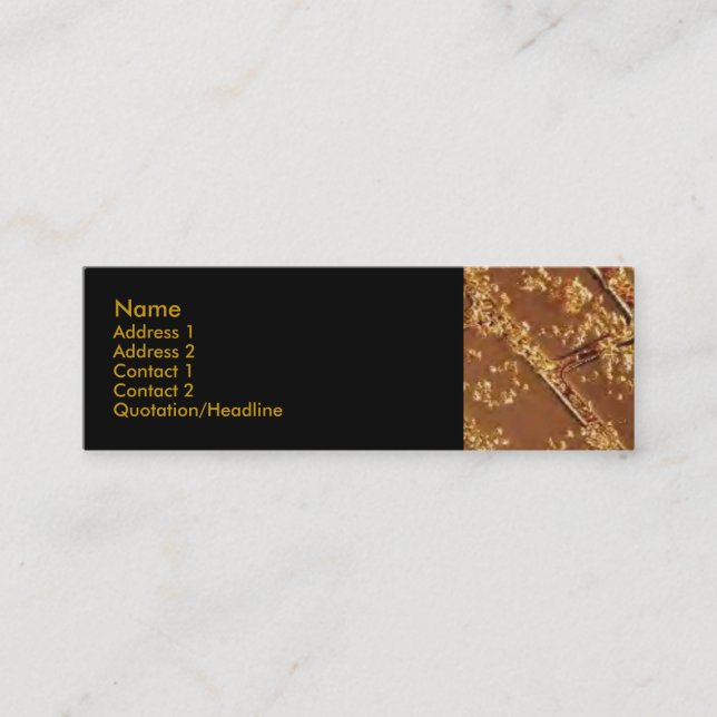 Gold Bars Business Card Mini Visitenkarte (Vorderseite)