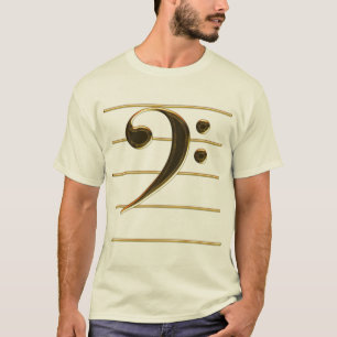 Gold-Bass-Cleaner-Musiknote T-Shirt