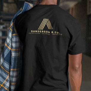 Gold Bauunternehmer Bauarbeiter Personal schwarz T-Shirt