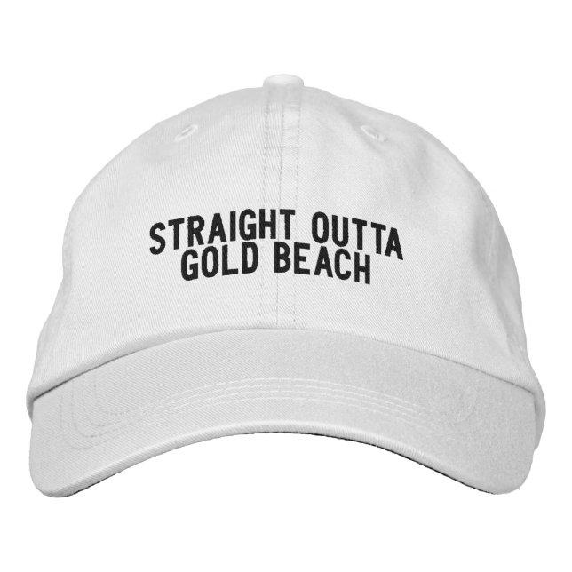 Gold Beach Oregon Hat Bestickte Baseballkappe (Vorderseite)