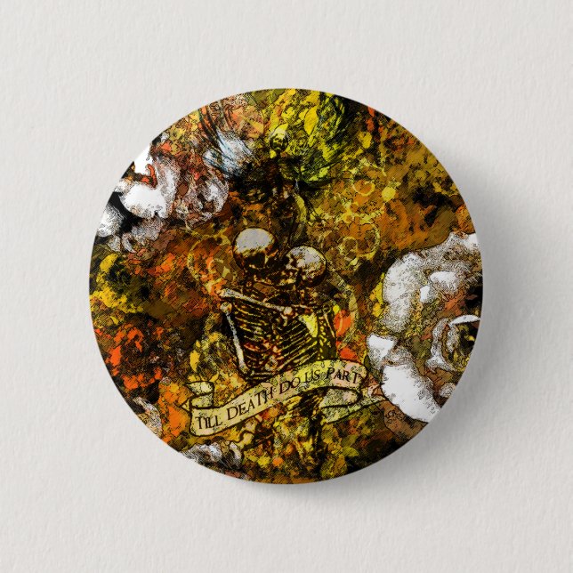 Gold bebauen Todesknopf Button (Vorderseite)