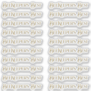 Gold Beekeeper's Best Honey Apiary Product Label