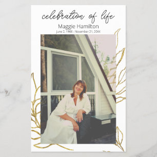 Gold Beerdigung des Lebenszeitplans Flyer