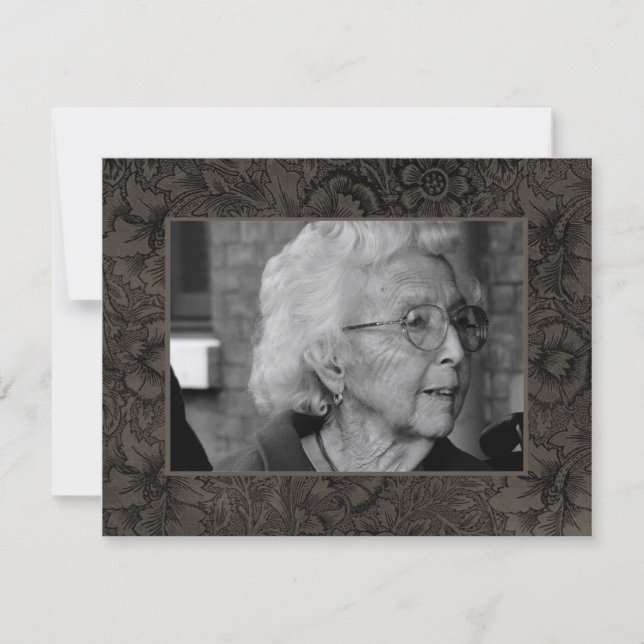 Gold-Beerdigungserinnerung Foto Karte (Vorderseite)