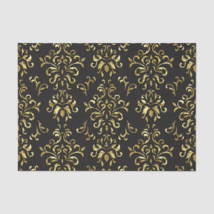 Gold bei Fehlen eines Vintagen Damaskus-Musters Seidenpapier
