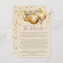 Gold Beige Weihnachtsdetails Begleitkarte