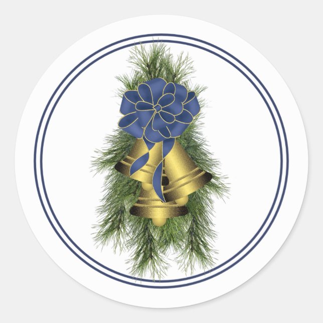 Gold Bells Holiday Sticker (Vorderseite)