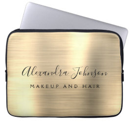 Gold-Beruflich-Metallic-Monogram-Geschäft Laptopschutzhülle