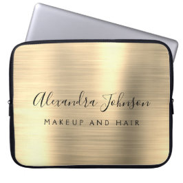 Gold-Beruflich-Metallic-Monogram-Geschäft Laptopschutzhülle