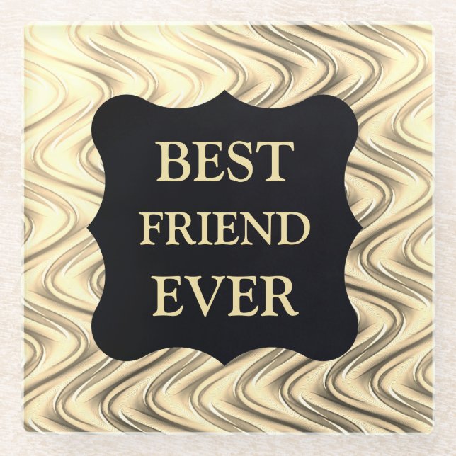 Gold Best FRIEND Ess Design Glasuntersetzer (Vorderseite)