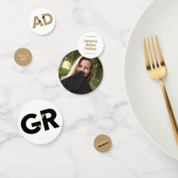 Gold Big Bold Abschluss: Angle Cut Letters Konfetti